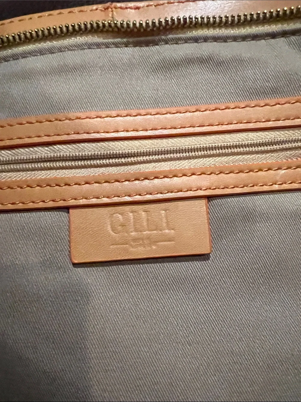 Got.It.Love.It. Brand Sleek Tan Leather Tote with Double Handles